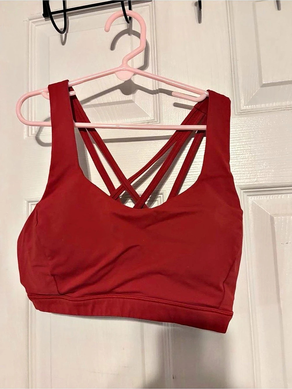 lululemon Free to Be Wild Bra Red Strappy Sports Bra
